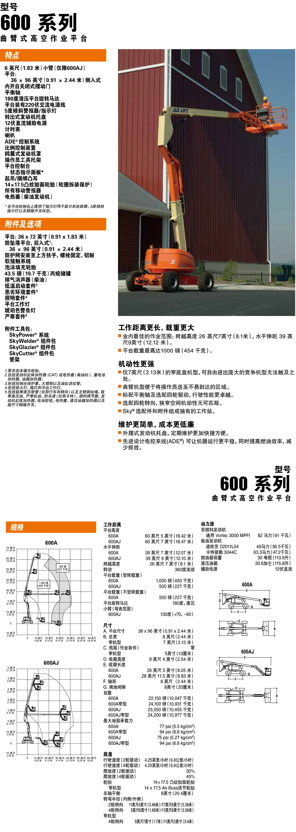 600A&600AJ柴油曲臂型
